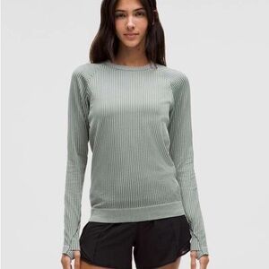 lululemon athletica Ribbed Crew Long-Sleeve Top - Sage